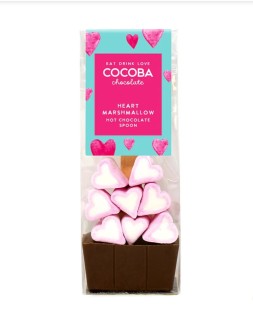 Cuillère chocolat chaud marshmallow coeur