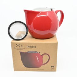 Théière rouge en porcelaine 750cl